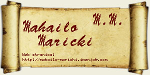 Mahailo Maricki vizit kartica